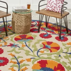 Nourison Aloha Transitional Floral Outdoor Rug -Garden & Outdoors GUEST 00d3bb45 5a72 4a72 ad17 e1897a6e829e