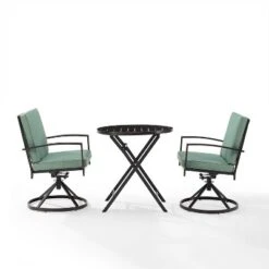 3pc Kaplan Outdoor Steel Bistro Set Mist/Bronze - Crosley 18 3pc Kaplan Outdoor Steel Bistro Set Mist/Bronze - Crosley -Garden & Outdoors GUEST 018983d7 731c 4ea1 8370 63865d2f6e31