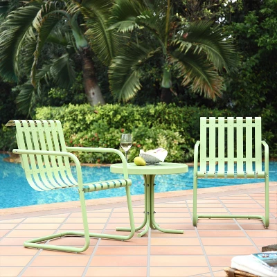 Gracie 3pc Outdoor Seating Set - Pastel Green - Crosley 3 Gracie 3pc Outdoor Seating Set - Pastel Green - Crosley