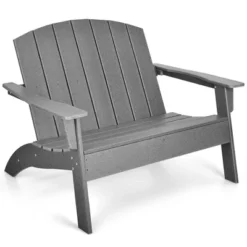 Costway Patio Adirondack Chair Loveseat Bench HDPE Weather Resistant Deck Grey 15 Costway Patio Adirondack Chair Loveseat Bench HDPE Weather Resistant Deck Grey -Garden & Outdoors GUEST 0325c63f e9b2 451b ac73 88ef63e045ef
