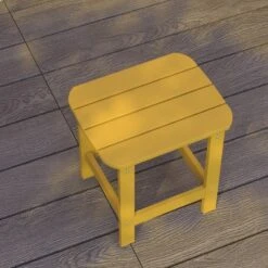 Merrick Lane Poly Resin Indoor/Outdoor All-Weather Adirondack Side Table -Garden & Outdoors GUEST 06c8d5de d4cc 4a51 937e 604d81369ddf