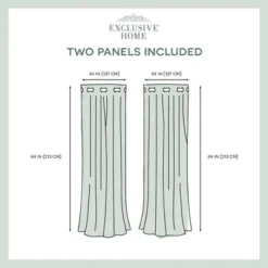 Set Of 2 Canvas Grommet Top Light Filtering Window Curtain Panels - Nicole Miller -Garden & Outdoors GUEST 06e2582e 18d2 49c2 8ce7 f8e46deddf78