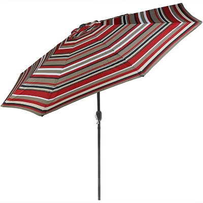 Sunnydaze Decor Sunnydaze Outdoor Aluminum Patio Umbrella, Tilt, And Crank - 9' 11 Sunnydaze Decor Sunnydaze Outdoor Aluminum Patio Umbrella, Tilt, And Crank - 9' - Image 9