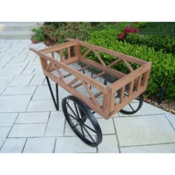 Flower Garden Wagon - Black