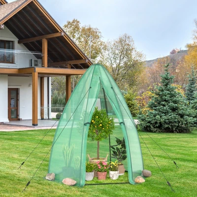 Costway 5.5'x 5.5'x 6' Portable Mini Garden Greenhouse With Window & Roll-up Zippered Door 7 Costway 5.5'x 5.5'x 6' Portable Mini Garden Greenhouse With Window & Roll-up Zippered Door - Image 5