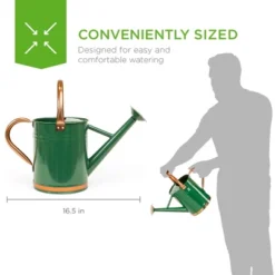 Best Choice Products 1-Gallon Galvanized Steel Watering Can For Gardening W/ O-Ring, Top Handle, Copper Accents -Garden & Outdoors GUEST 0912a239 53b0 4ee1 9ae8 e8eb349e7fac