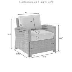 Bradenton 4pc Outdoor Wicker Conversation Set - Crosley -Garden & Outdoors GUEST 091d3233 80b7 4e71 8284 fe5f6315b92c