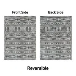 World Rug Gallery Contemporary Geometric Reversible Plastic Outdoor Rugs -Garden & Outdoors GUEST 096b1e3e 2b9d 4bdc bc89 9c668980693f