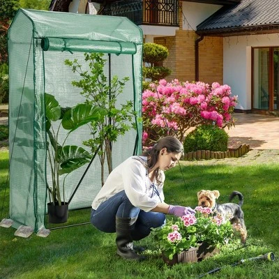 Costway 39'' X 20'' X 67'' Walk-in Garden Greenhouse Hot House Tomato Plant Warm House 5 Costway 39'' X 20'' X 67'' Walk-in Garden Greenhouse Hot House Tomato Plant Warm House - Image 3