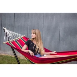 Stansport Bahamas Cotton Blend Hammock 78" X 37" - Burgundy -Garden & Outdoors GUEST 0ab057d5 17e1 4e22 be80 4370fba63e82