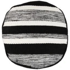 Northlight 18" Black And White Striped Outdoor Woven Pouf Ottoman -Garden & Outdoors GUEST 0bd09b1c 9dbb 4b24 a600 e1350bc4f9b4