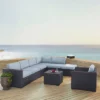 Biscayne 6pc Outdoor Wicker Sectional Set - Mist - Crosley -Garden & Outdoors GUEST 0bfa61fe 5828 4cc1 b1df c3f9e47e9e35