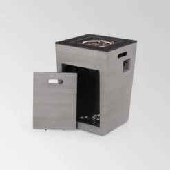 Langton Square 19.5" Light Weight Concrete Gas Fire Column Dark Gray - Christopher Knight Home 9 Langton Square 19.5" Light Weight Concrete Gas Fire Column Dark Gray - Christopher Knight Home -Garden & Outdoors GUEST 0cec6595 0002 4b7d bdd5 375bbca661ae