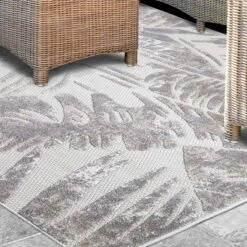 Tropical Leaves Coastal Indoor Outdoor Runner Or Area Rug By Blue Nile Mills -Garden & Outdoors GUEST 0cf7a42e b0d7 4533 a362 5350c55033f3
