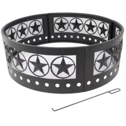 Sunnydaze Decor Sunnydaze Outdoor Heavy-Duty Steel Portable Large Round Four Star Cut Out Fire Pit Ring - 36" - Black 10 Sunnydaze Decor Sunnydaze Outdoor Heavy-Duty Steel Portable Large Round Four Star Cut Out Fire Pit Ring - 36" - Black -Garden & Outdoors GUEST 0dc94c21 a2ce 479a adcd b302b5524616