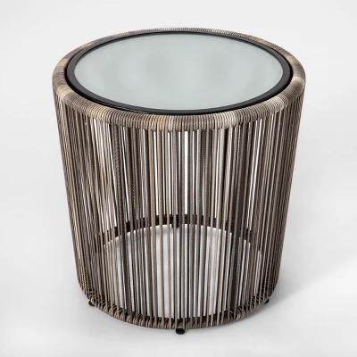 Latigo 3pc Rattan Patio Chat Set, Outdoor Furniture Set - Gray/Brown - Opalhouse™ 4 Latigo 3pc Rattan Patio Chat Set, Outdoor Furniture Set - Gray/Brown - Opalhouse™ - Image 2