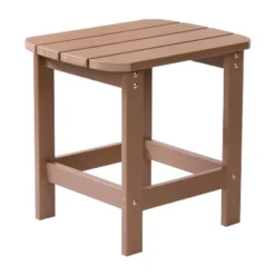 Merrick Lane Poly Resin Indoor/Outdoor All-Weather Adirondack Side Table -Garden & Outdoors GUEST 0ecf6610 c5b9 44e4 8dbe 16fd4767d886