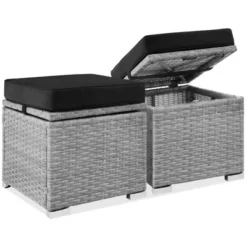 Best Choice Products Set Of 2 Wicker Ottomans, Multipurpose Furniture W/ Removable Cushions, Steel Frame -Garden & Outdoors GUEST 0f29c248 ad7d 4910 9908 9abc6806e6bb