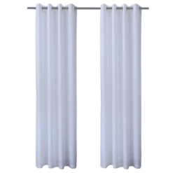 Commonwealth Seascapes Light Filtering Satiny Look And Feel Provide Privacy Grommet Outdoor Panel Pair White