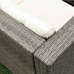 4pc Wicker Patio Sectional Seating Set With Cushions - Gray/Beige - GODEER 27 4pc Wicker Patio Sectional Seating Set With Cushions - Gray/Beige - GODEER -Garden & Outdoors GUEST 1031d6c5 d106 4bf0 84cb f9f72548f41b