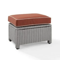 Bradenton Outdoor Wicker Ottoman - Crosley -Garden & Outdoors GUEST 10a7e60f feb2 40bb 8429 d6bb700e4a35