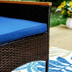 Captiva Designs 2pk Outdoor Rattan Arm Chairs With Cushions 10 Captiva Designs 2pk Outdoor Rattan Arm Chairs With Cushions -Garden & Outdoors GUEST 112b14ce d263 4f1b 8095 22d779015d14