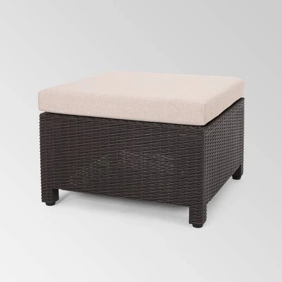 Waverly 5pc Faux Wicker Chat Set Dark Brown/Beige - Christopher Knight Home 6 Waverly 5pc Faux Wicker Chat Set Dark Brown/Beige - Christopher Knight Home - Image 4