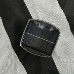 9' X 9' Mirage II Fiesta Market Patio Umbrella With Solar LED Tube Lights Black/White - Island Umbrella 25 9' X 9' Mirage II Fiesta Market Patio Umbrella With Solar LED Tube Lights Black/White - Island Umbrella -Garden & Outdoors GUEST 12984244 dc1e 4972 b0bf 697f7231fe18