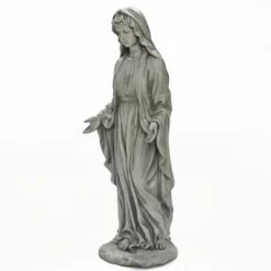 LuxenHome 30.5" H Virgin Mary Indoor Outdoor Statue Garden Statues, Gray Or Ivory -Garden & Outdoors GUEST 12cd4bda f649 4e1e bf67 989f2153d9e3