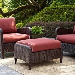 Kiawah Outdoor Wicker Ottoman - Crosley 15 Kiawah Outdoor Wicker Ottoman - Crosley -Garden & Outdoors GUEST 13074a1b 8c9d 43c7 b428 4225d5b84aca
