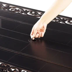 5pc Outdoor Dining Set With 48" Rectangle Fire Table, Deep Seating Swivel Rocking Chairs, Wind Blocker Lid & Fabric Covers - Oakland Living -Garden & Outdoors GUEST 1414dd41 2e6d 4882 ba20 328ac2623ff7 1