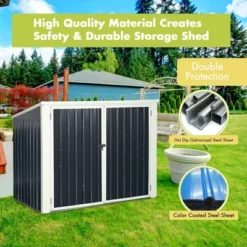 Costway 6x3FT Horizontal Storage Shed 68 Cubic Feet For Garbage Cans Tools Accessories -Garden & Outdoors GUEST 1449d4a0 440a 4999 9dde 877e11ca9b71
