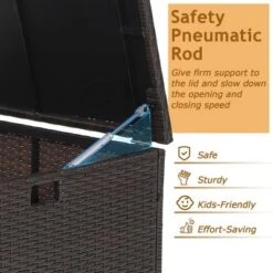 Costway 72 Gallon Patio Rattan Wicker Storage Deck Box Container With Liner Garden 16 Costway 72 Gallon Patio Rattan Wicker Storage Deck Box Container With Liner Garden -Garden & Outdoors GUEST 15e0a34c d32e 4a3f 8552 169f7a7d7aa0