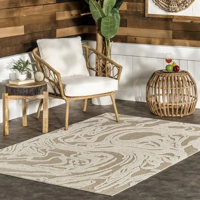 NuLOOM Leisa Abstract Swirls Indoor/Outdoor Patio Area Rug 3 NuLOOM Leisa Abstract Swirls Indoor/Outdoor Patio Area Rug