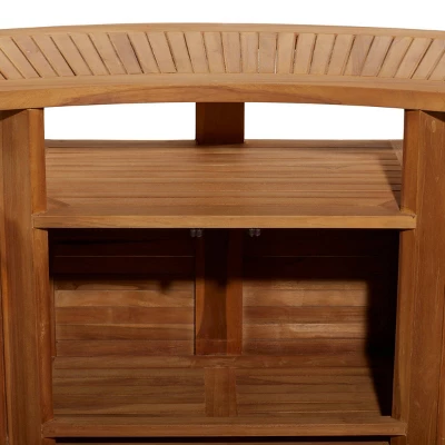 Patio Bar Table Teak - Olivia & May 19 Patio Bar Table Teak - Olivia & May - Image 17