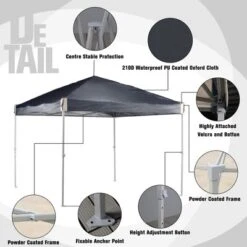 Aoodor 10' X 10' Pop Up Canopy Tent With Removable Mesh Window Sidewalls, Portable Instant Shade Canopy With Roller Bag 17 Aoodor 10' X 10' Pop Up Canopy Tent With Removable Mesh Window Sidewalls, Portable Instant Shade Canopy With Roller Bag -Garden & Outdoors GUEST 17ba6477 1314 4112 8c9f f1ce13cf88a0 1