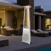 Costway 42,000 BTU Stainless Steel Pyramid Patio Heater Glass Tube Flame W/ Wheels -Garden & Outdoors GUEST 17fdeaa2 a886 4e69 85f3 54f3aaa490d3