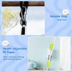 Costway Baby Canvas Hanging Swing Cotton Hammock Toy For Toddler BluePink -Garden & Outdoors GUEST 19089178 a3aa 4cfe a573 26262238b95e