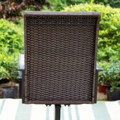 7pc Patio Dining Set With 360 Swivel Chairs & Rectangle Plastic Tabletop - Captiva Designs -Garden & Outdoors GUEST 1e04f886 cfe1 45dd 889b 21927b6a2a97