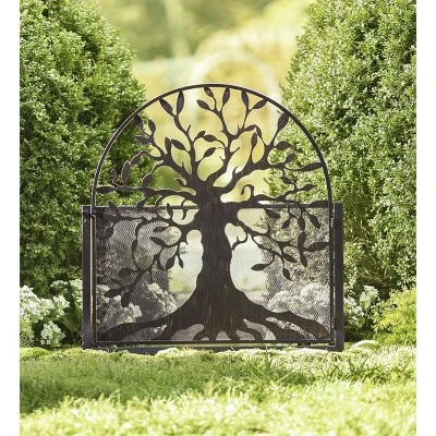 Plow & Hearth - Arched Metal Weather-Resistant Garden Gate With Symbolic Tree Of Life Design 3 Plow & Hearth - Arched Metal Weather-Resistant Garden Gate With Symbolic Tree Of Life Design
