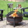 Sunnydaze Decor Sunnydaze Outdoor Camping Or Backyard Large Round Cauldron Fire Pit Bowl With Log Poker And Spark Screen - 29" -Garden & Outdoors GUEST 1ea00a94 5e38 435c a6bc d658eaec0b2c