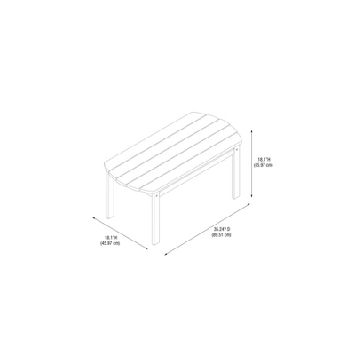 Adirondack Oval Coffee Table - Linon 7 Adirondack Oval Coffee Table - Linon - Image 5