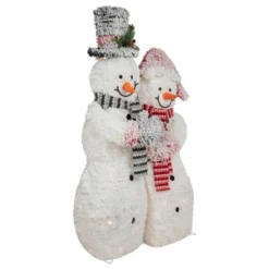 Northlight 39" Lighted Snowy Tinsel Snowman Couple Outdoor Christmas Decoration -Garden & Outdoors GUEST 1f6b81a1 149e 4d7a a38b 62723a6f5630