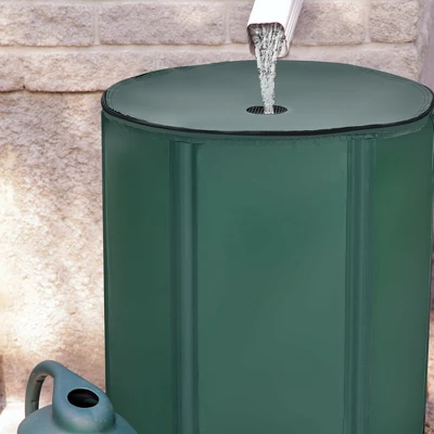 Costway 60 Gallon Portable Rain Barrel Collapsible Tank Water Collector Spigot Filter 4 Costway 60 Gallon Portable Rain Barrel Collapsible Tank Water Collector Spigot Filter - Image 2