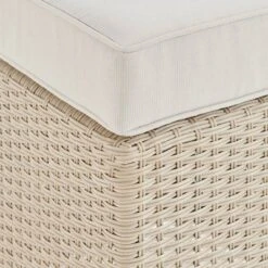 2pk All-Weather Wicker Canaan Outdoor Square Stools With Cushions Brown - Alaterre Furniture -Garden & Outdoors GUEST 2038a511 f0cb 480c b8d8 b35d47e98fb2