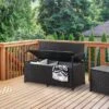 Parksville Patio Storage Bench - Black - CorLiving -Garden & Outdoors GUEST 20c750d7 0012 49b9 bf84 c0e565bbfbfb