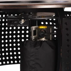 5pc Set With 44" Round Outdoor Aluminum Fire Table & Four Swivel Rocking Chairs & Wind Blocker Lid - Oakland Living -Garden & Outdoors GUEST 20cb157b 70d0 48f6 a83d 6557a0159545