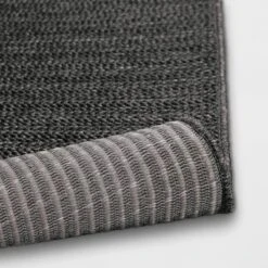 7'x10' Oversized Stripe Outdoor Rug Charcoal Gray - Threshold™ -Garden & Outdoors GUEST 21abd3e1 a24e 4f6f 9e44 e5faf3fd3e98