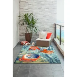 Liora Manne Ravella Coastal Indoor/Outdoor Rug -Garden & Outdoors GUEST 23e51918 3235 45b0 8ae5 de94872a1b9c