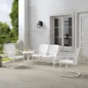 Ridgeland 4pc Outdoor Metal Conversation Set - White - Crosley -Garden & Outdoors GUEST 2435d08e ae36 41ce ae5f bd4e3eaea68a